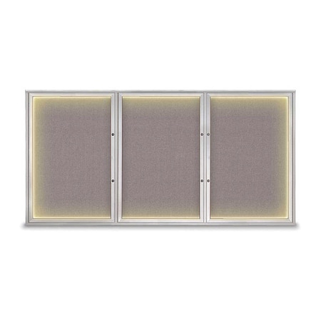 United Visual Products Corkboard, Surf/Satin, 96"x48" UV420ILEDPLUS-SATIN-SURF
