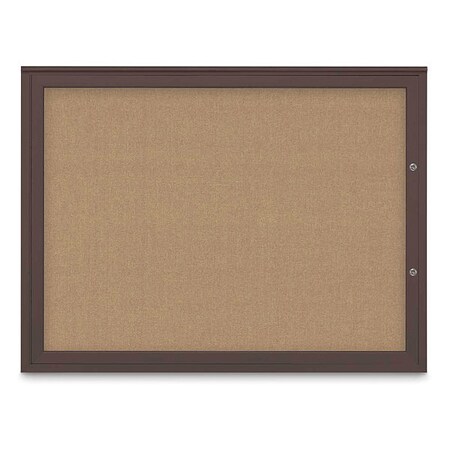 United Visual Products Corkboard, Buff/Bronze, 48"x36" UV4041PLUS-BRONZE-BUFF