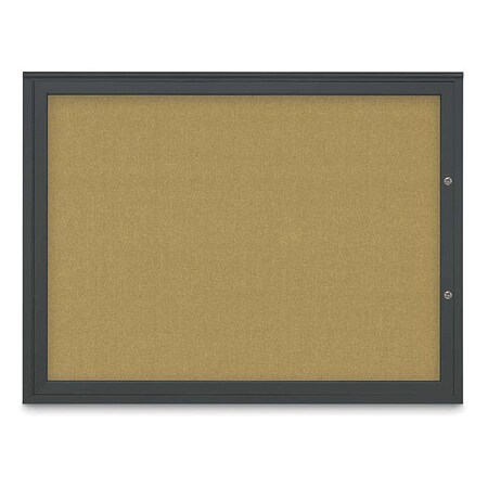 United Visual Products Corkboard, Keylime/Black, 48"x36" UV4041PLUS-BLACK-KEYLIME