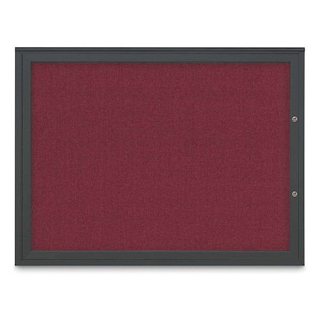 United Visual Products Corkboard, Deep Burgundy/Black, 48"x36" UV4041PLUS-BLACK-DBURGU