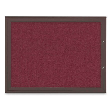 United Visual Products Corkboard, Deep Burgundy/Bronze, 48"x36" UV4041PLUS-BRONZE-DBURGU