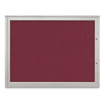 United Visual Products Corkboard, Deep Burgundy/Satin, 48"x36" UV4041PLUS-SATIN-DBURGU