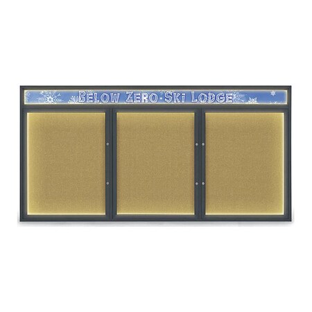 United Visual Products Corkboard, Keylime/Black, 96"x48" UV455HILEDPLUS-BLACK-KEYLIME