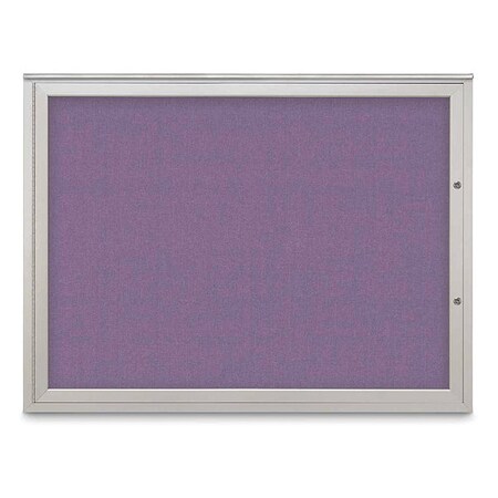 United Visual Products Corkboard, Amethyst/Satin, 48"x36" UV4041PLUS-SATIN-AMETHY