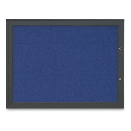 United Visual Products Corkboard, Cobalt Accent/Black, 48"x36" UV4041PLUS-BLACK-COBACC