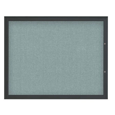 United Visual Products Corkboard, Cloud/Black, 60"x48" UV4052PLUS-BLACK-CLOUD