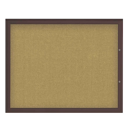 United Visual Products Corkboard, Keylime/Bronze, 60"x48" UV4052PLUS-BRONZE-KEYLIME