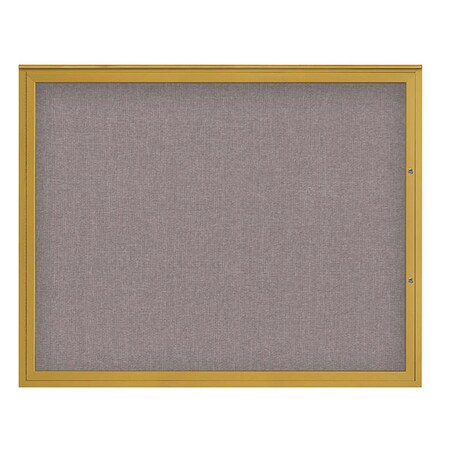 United Visual Products Corkboard, Surf/Gold, 60"x48" UV4052PLUS-GOLD-SURF