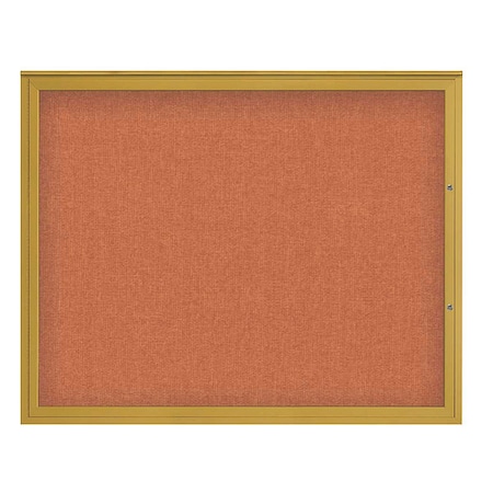 United Visual Products Corkboard, Apricot/Gold, 60"x48" UV4052PLUS-GOLD-APRICOT