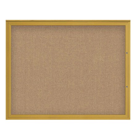 United Visual Products Corkboard, Buff/Gold, 60"x48" UV4052PLUS-GOLD-BUFF