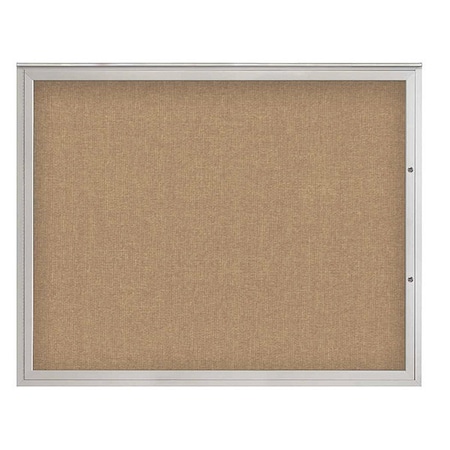 United Visual Products Corkboard, Buff/Satin, 60"x48" UV4052PLUS-SATIN-BUFF