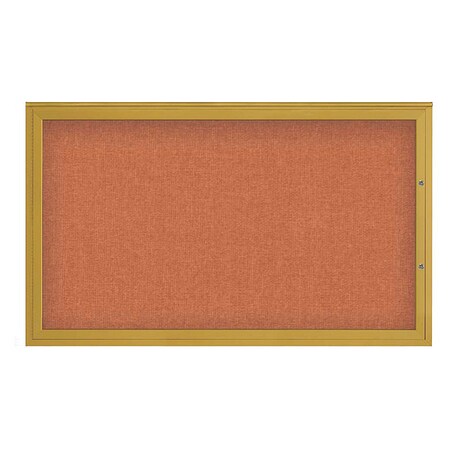 United Visual Products Corkboard, Apricot/Gold, 60"x36" UV4051PLUS-GOLD-APRICOT