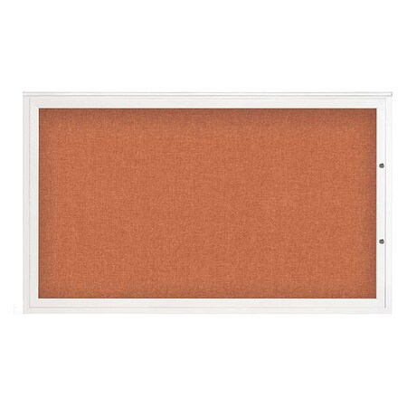 United Visual Products Corkboard, Apricot/White, 60"x36" UV4051PLUS-WHITE-APRICOT