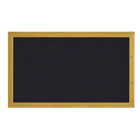 United Visual Products Corkboard, Rubber/Gold, 60"x36" UV4051PLUS-GOLD-RUBBER