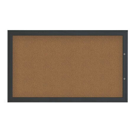 United Visual Products Corkboard, Synthetic Cork/Black, 60"x36" UV4051PLUS-BLACK-FORBO