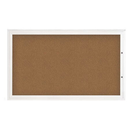 United Visual Products Corkboard, Synthetic Cork/White, 60"x36" UV4051PLUS-WHITE-FORBO