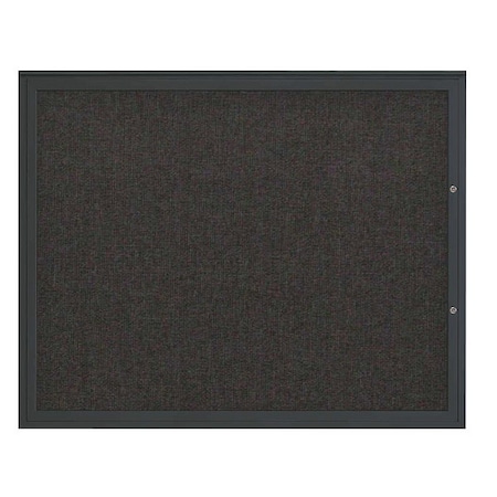 United Visual Products Corkboard, Black/Black, 60"x48" UV4052PLUS-BLACK-BLACK