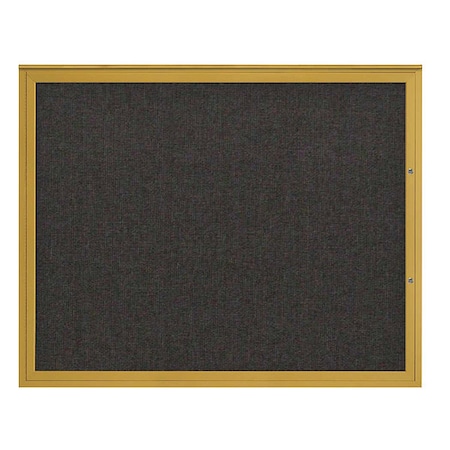 United Visual Products Corkboard, Black/Gold, 60"x48" UV4052PLUS-GOLD-BLACK