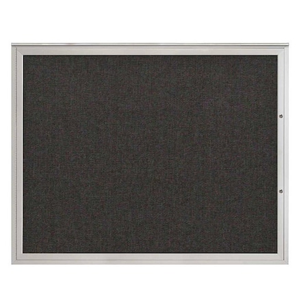 United Visual Products Corkboard, Black/Satin, 60"x48" UV4052PLUS-SATIN-BLACK