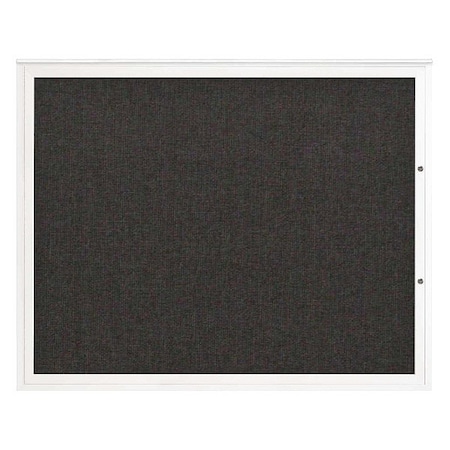 United Visual Products Corkboard, Black/White, 60"x48" UV4052PLUS-WHITE-BLACK