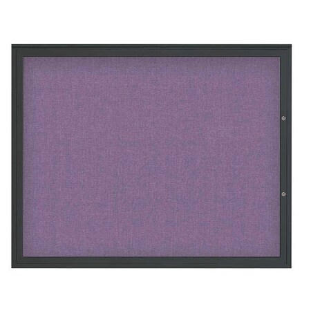 United Visual Products Corkboard, Amethyst/Black, 60"x48" UV4052PLUS-BLACK-AMETHY