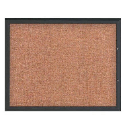 United Visual Products Corkboard, Cinnabar/Black, 60"x48" UV4052PLUS-BLACK-CINNABA
