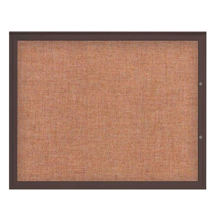 United Visual Products Corkboard, Cinnabar/Bronze, 60"x48" UV4052PLUS-BRONZE-CINNABA