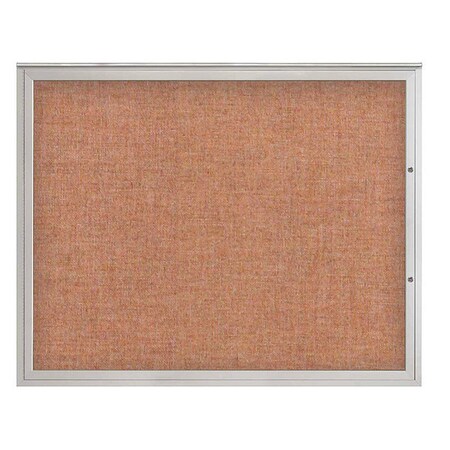 United Visual Products Corkboard, Cinnabar/Satin, 60"x48" UV4052PLUS-SATIN-CINNABA