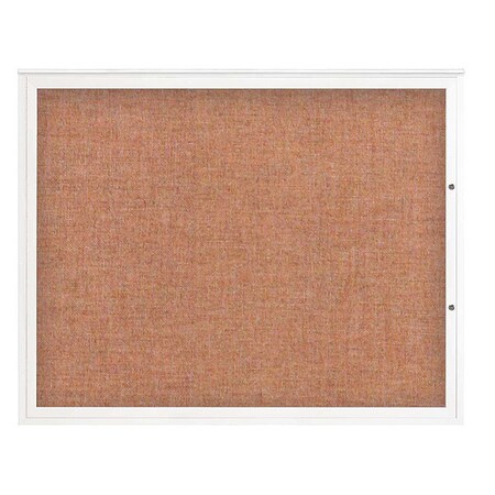 United Visual Products Corkboard, Cinnabar/White, 60"x48" UV4052PLUS-WHITE-CINNABA