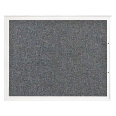 United Visual Products Corkboard, Medium Grey/White, 60"x48" UV4052PLUS-WHITE-MEDGRY