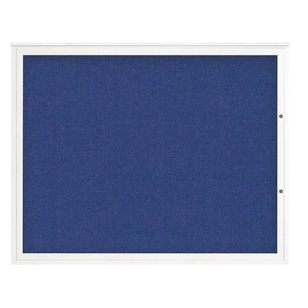 United Visual Products Corkboard, Cobalt Accent/White, 60"x48" UV4052PLUS-WHITE-COBACC