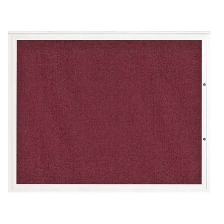 United Visual Products Corkboard, Deep Burgundy/White, 60"x48" UV4052PLUS-WHITE-DBURGU