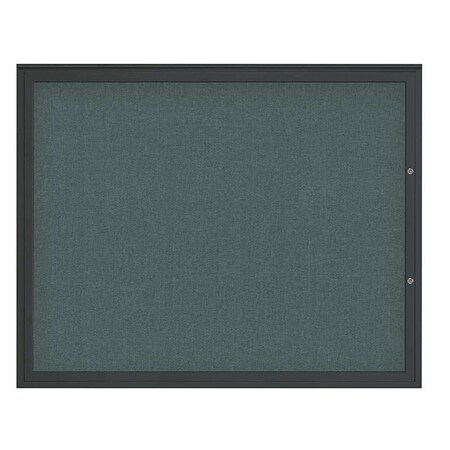 United Visual Products Corkboard, Blue Spruce/Black, 60"x48" UV4052PLUS-BLACK-BLSPRU