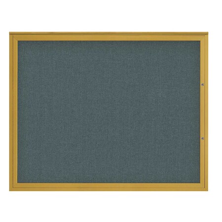 United Visual Products Corkboard, Blue Spruce/Gold, 60"x48" UV4052PLUS-GOLD-BLSPRU