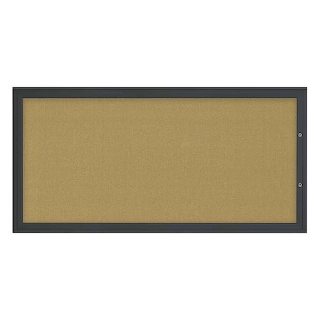 United Visual Products Corkboard, Keylime/Black, 72"x36" UV4071PLUS-BLACK-KEYLIME