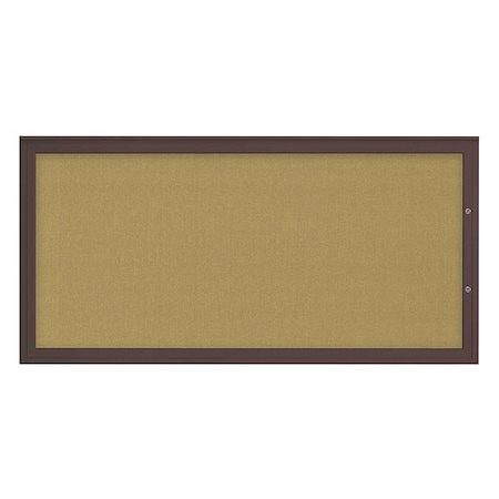 United Visual Products Corkboard, Keylime/Bronze, 72"x36" UV4071PLUS-BRONZE-KEYLIME