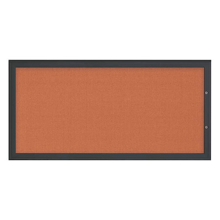 United Visual Products Corkboard, Apricot/Black, 72"x36" UV4071PLUS-BLACK-APRICOT
