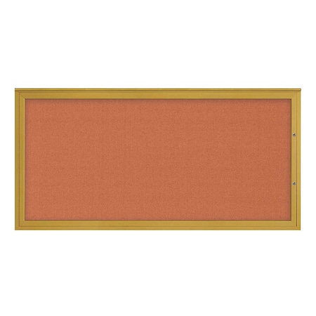 United Visual Products Corkboard, Apricot/Gold, 72"x36" UV4071PLUS-GOLD-APRICOT