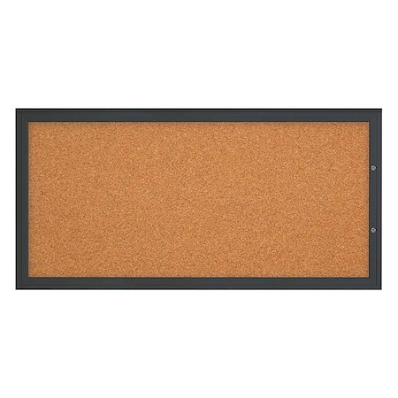 United Visual Products Corkboard, Cork/Black, 72"x36" UV4071PLUS-BLACK-CORK