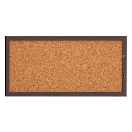 United Visual Products Corkboard, Cork/Bronze, 72"x36" UV4071PLUS-BRONZE-CORK