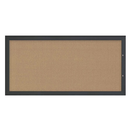 United Visual Products Corkboard, Buff/Black, 72"x36" UV4071PLUS-BLACK-BUFF
