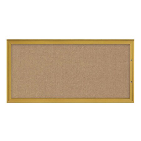 United Visual Products Corkboard, Buff/Gold, 72"x36" UV4071PLUS-GOLD-BUFF