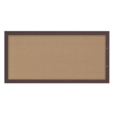 United Visual Products Corkboard, Buff/Bronze, 72"x36" UV4071PLUS-BRONZE-BUFF