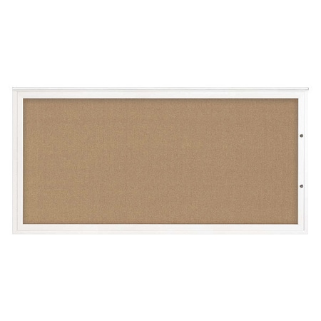 United Visual Products Corkboard, Buff/White, 72"x36" UV4071PLUS-WHITE-BUFF