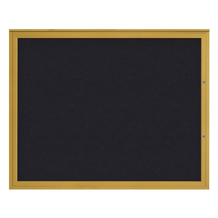 United Visual Products Corkboard, Rubber/Gold, 60"x48" UV4052PLUS-GOLD-RUBBER