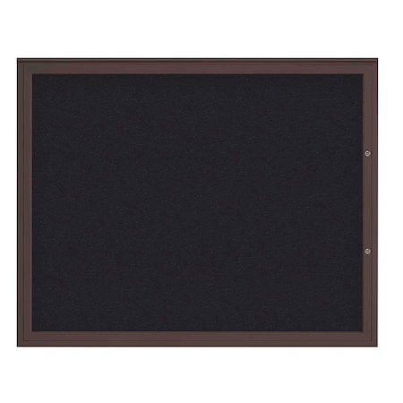 United Visual Products Corkboard, Rubber/Bronze, 60"x48" UV4052PLUS-BRONZE-RUBBER