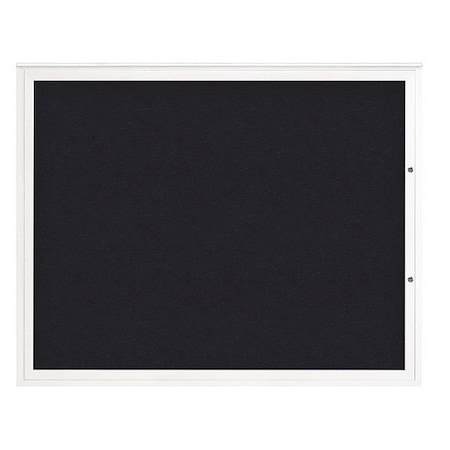 United Visual Products Corkboard, Rubber/White, 60"x48" UV4052PLUS-WHITE-RUBBER