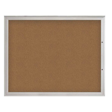 United Visual Products Corkboard, Synthetic Cork/Satin, 60"x48" UV4052PLUS-SATIN-FORBO