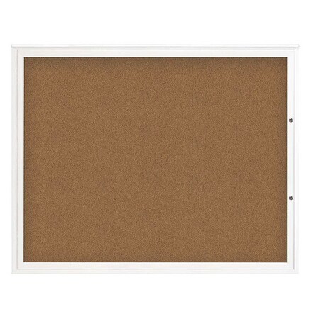 United Visual Products Corkboard, Synthetic Cork/White, 60"x48" UV4052PLUS-WHITE-FORBO