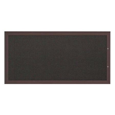United Visual Products Corkboard, Black/Bronze, 72"x36" UV4071PLUS-BRONZE-BLACK